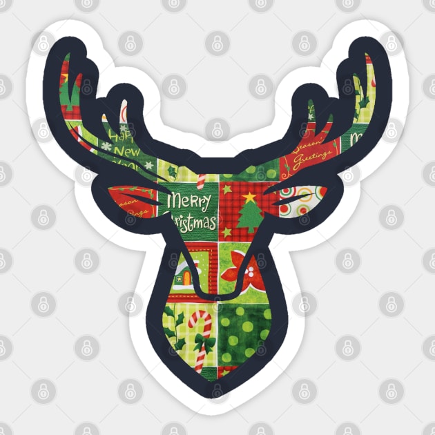 Reindeer Wrap Sticker by chriswig